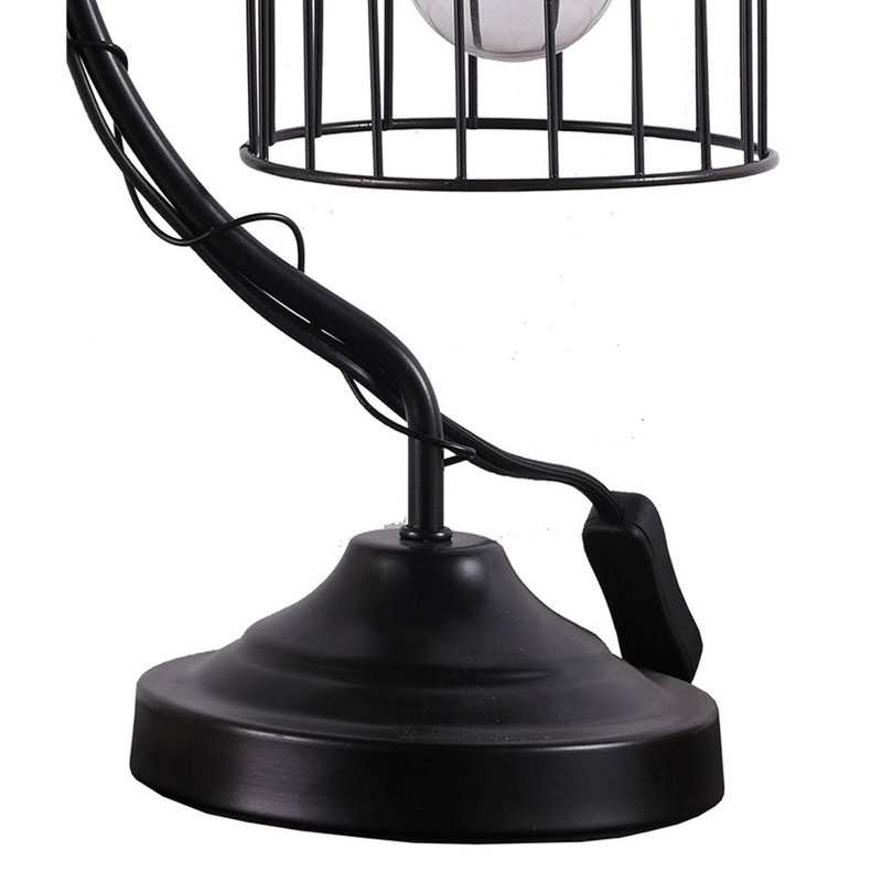 Lampe de table noire 17,5 "Aarynn