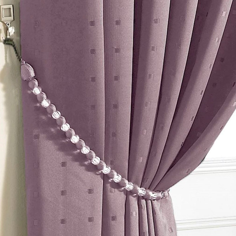 Canaan Earl Beaded Curtain Tieback, Mauve
