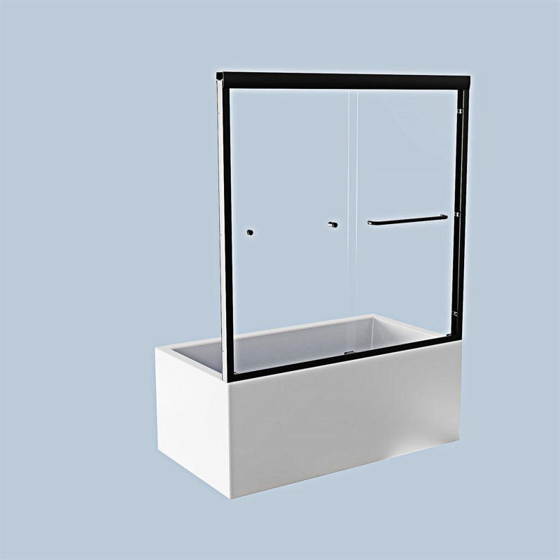 Semi-Frameless Double Sliding Tub Door