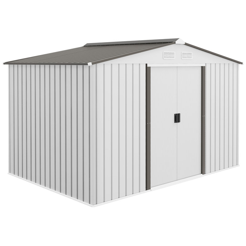 Braela 9 x 6ft Galvanised Steel Tongue & Groove Saltbox Garden Shed