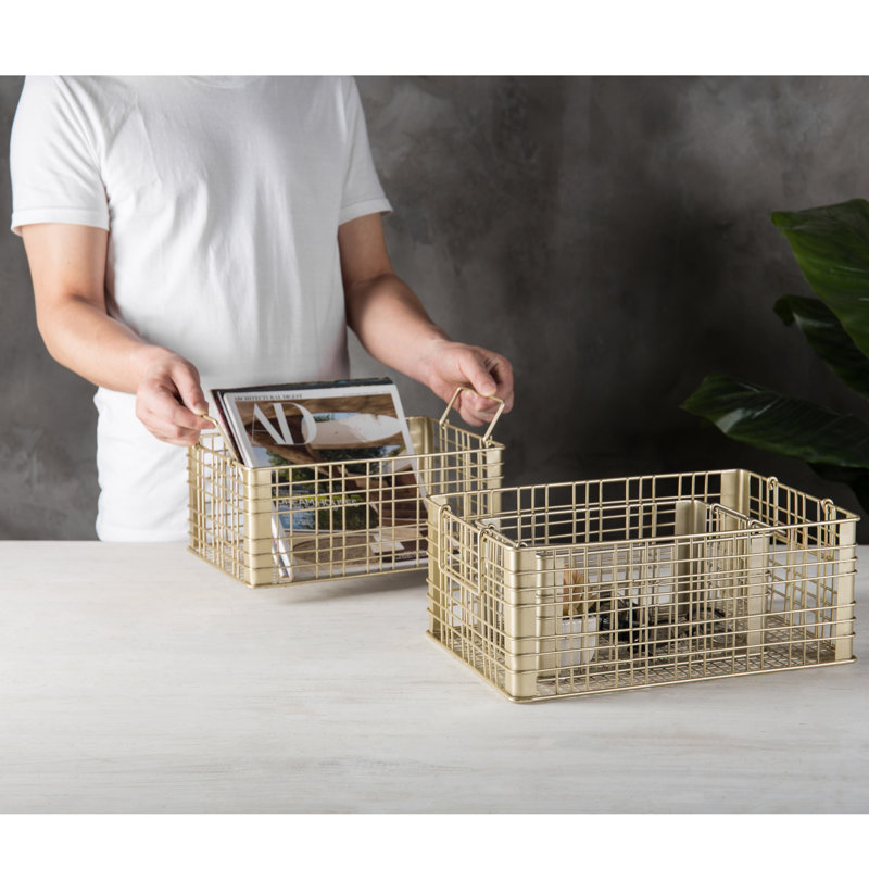 Metal Wire Nesting Storage Basket Set