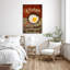 Cuisine - «Cook Is An Art», toile tendue - décor de cuisine, beige, noir et rouge-1691327120