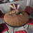Wacousta Walnut Round Solid Wood Base Dining Table
