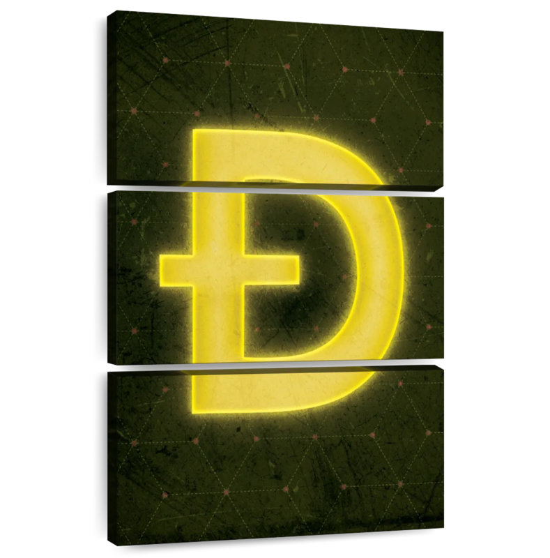 Kerner Cryptocurrency Dogecoin Logo I, 32" H x 20" W
