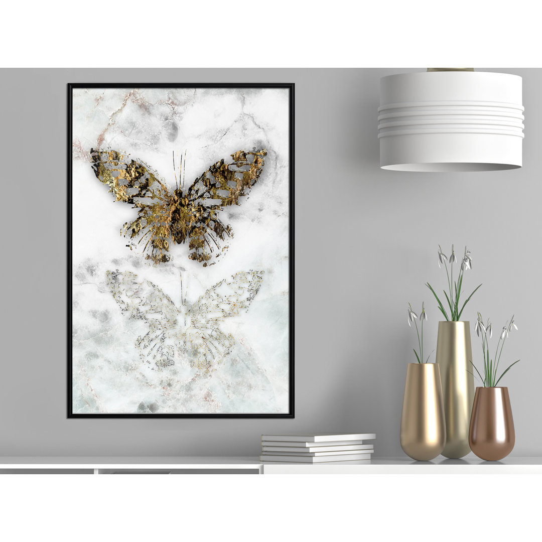 Gerahmtes Poster Butterfly Fossils