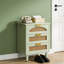 Table d'appoint en rotin, petite armoire de rangement, table de chevet