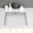 Dcolora 14'' White Ceramic Rectangular Bathroom Sink with Overflow