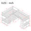Lit simple superposé avec lit mezzanine attaché, avec deux tiroirs, blanc-129523333