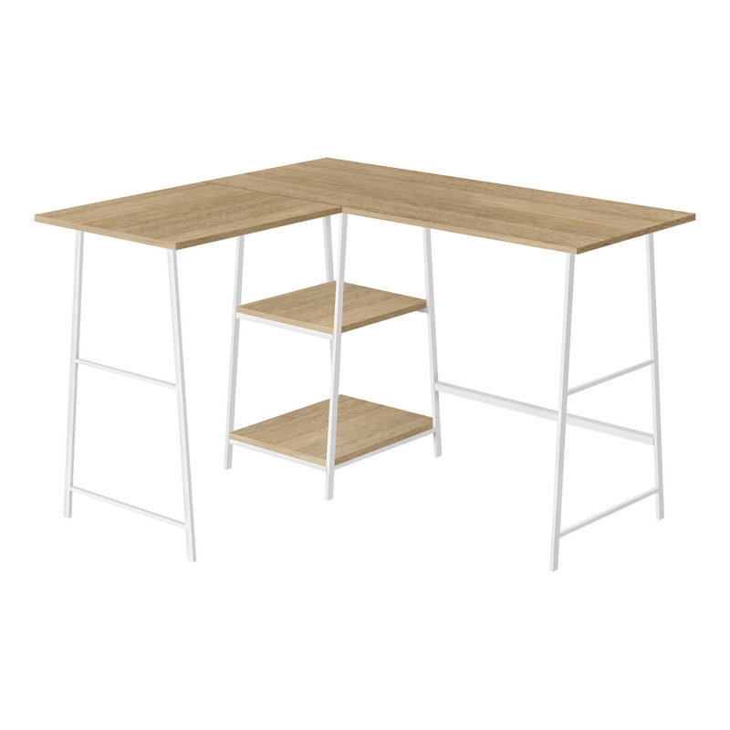 Computer Desk, Natural/White