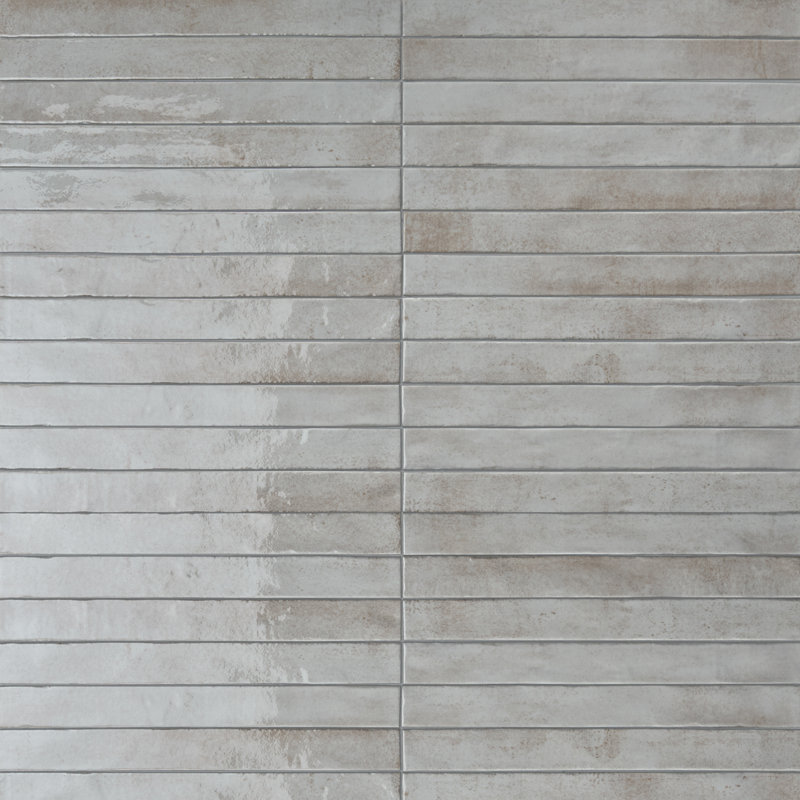 Liv 2" x 18" Zellige Subway Porcelain Wall Tile, Ivory Off-White