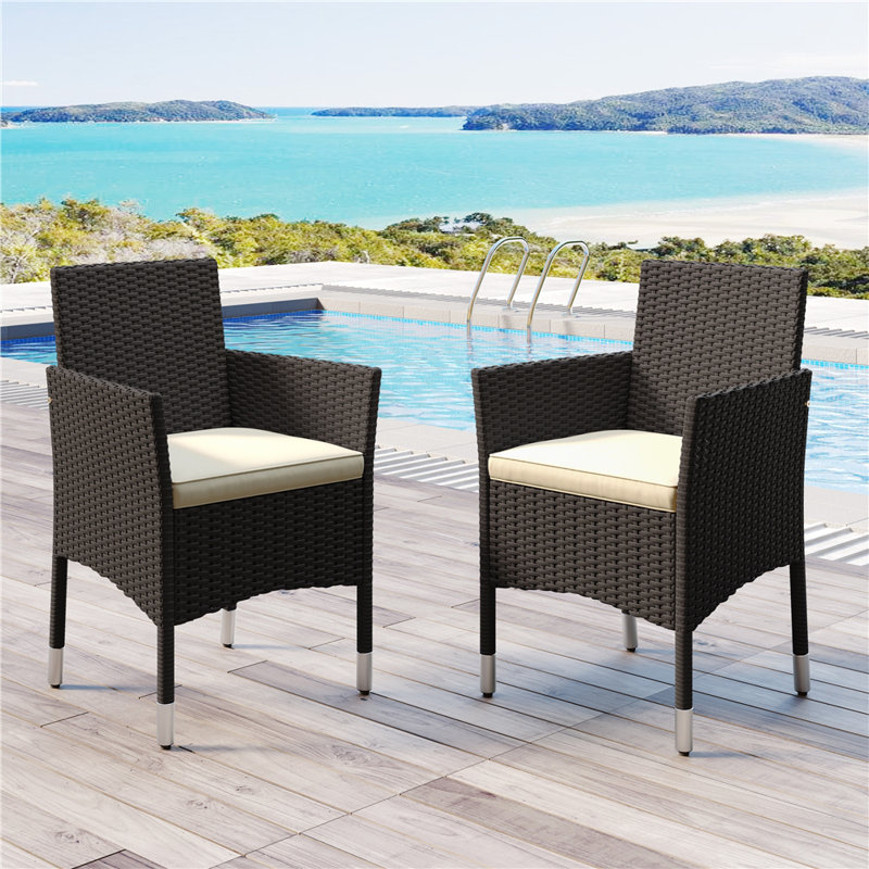 Patio Dining Armchair, Beige