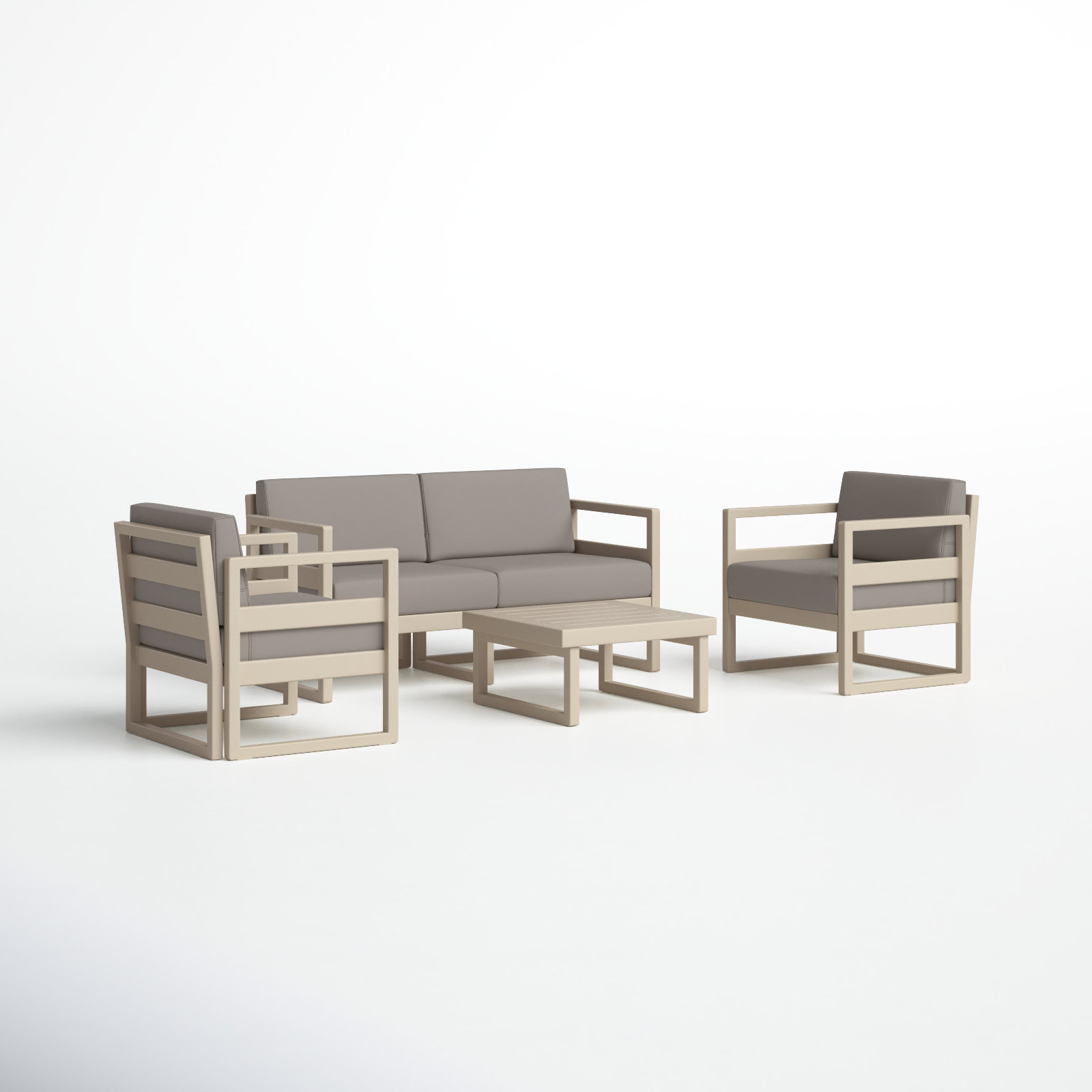 Lane 4-Person Patio Seating Group, Taupe, Taupe
