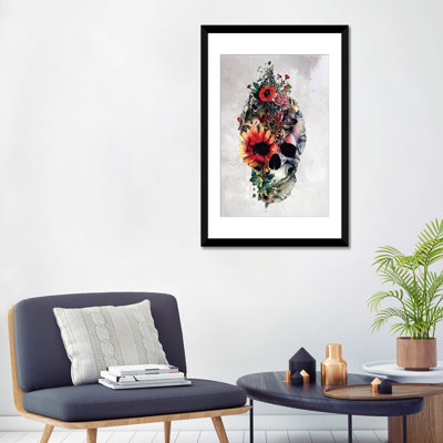 «Two Face Skull» par Riza Peker, reproduction sur toile tendue sur châssis