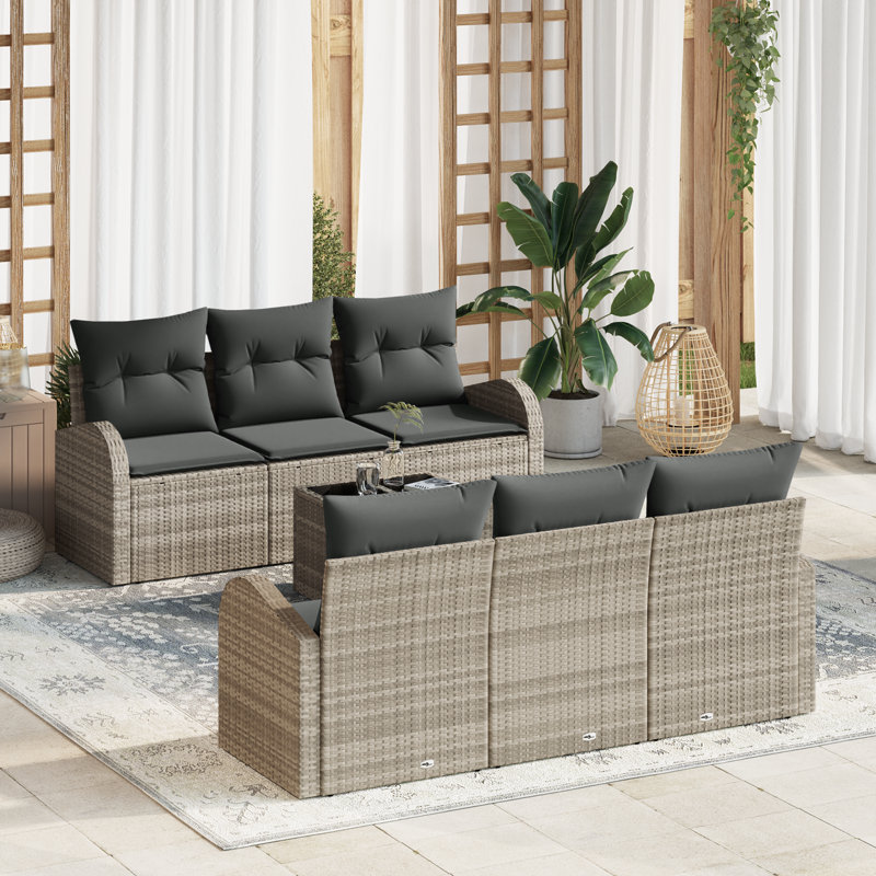 124cm Wide Patio Sofa with Cushions