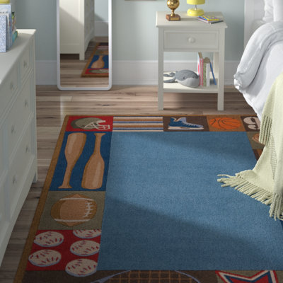 Handmade Tufted Blue Area Rug