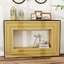 Console Modern Contrast moderne avec structure en bois stratifié et plateau noir