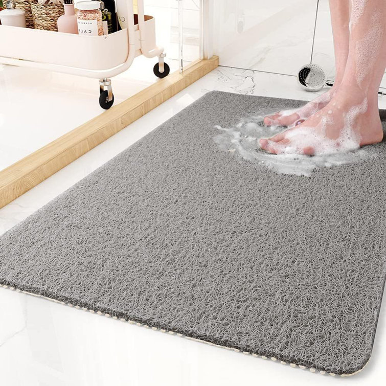 Square Shower Mats Non-slip Anti Mold Bath Mats Machine Washable