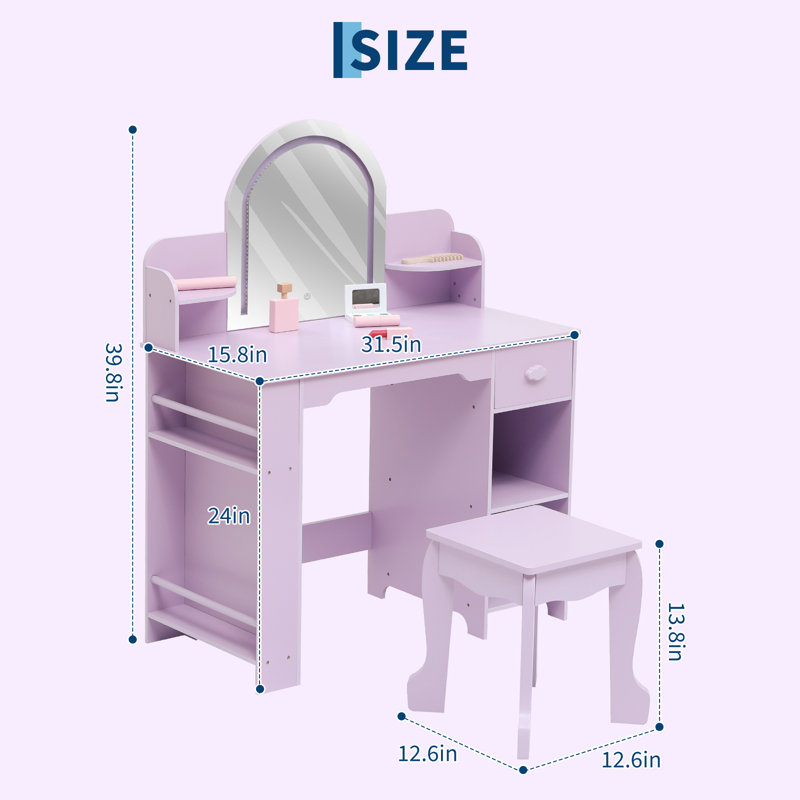 Dressing Table, Purple