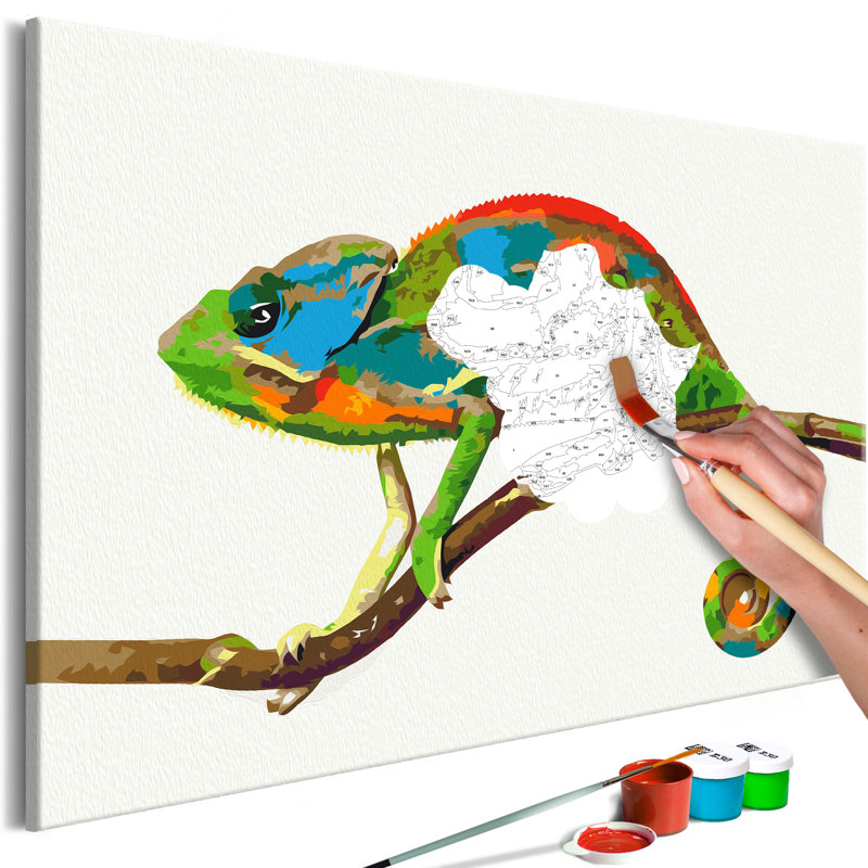 Ensemble de peinture par numéros - caméléon