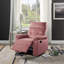 Fauteuil inclinable luxueux luxueux en velours rosé à mouvement mouvement 1pc