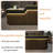 Wine Bar Cabinet with Open Storage, Lockable Drawers, and Hanging Wine Glass Rack – No Assembly Required-112478522