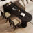Black Straight Solid Wood Bar Table