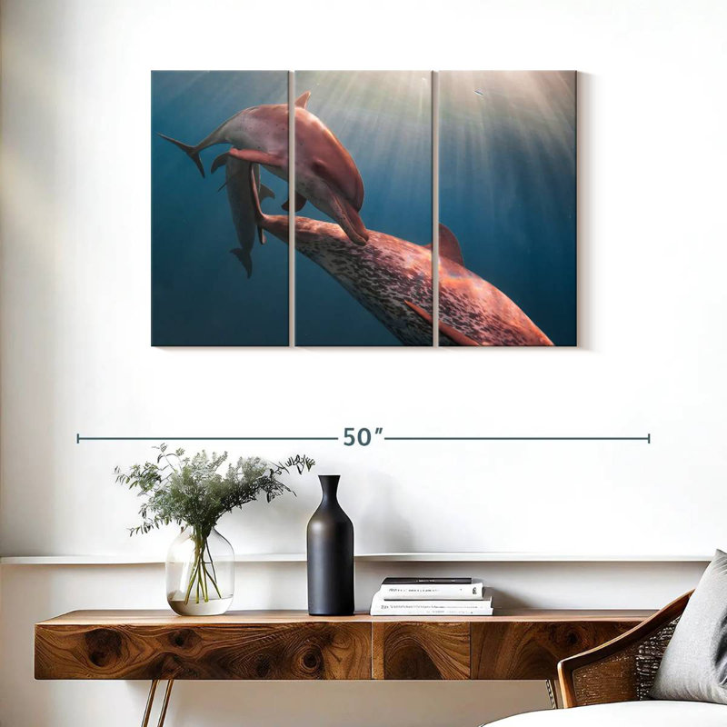 Brampt Amazon River Dolphins, 24" H x 38" W