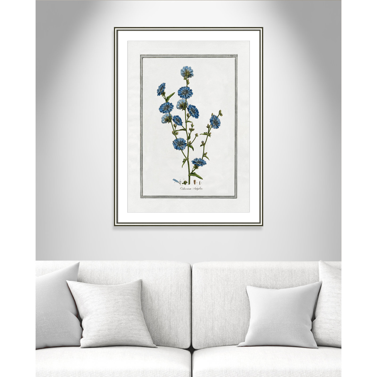 Colombe "Soft Botanical I" Print, 26.75" W x 36.75" H, Silver Framed