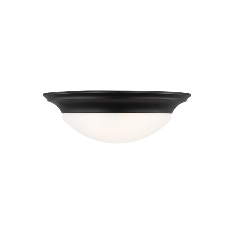 Nash Three Light Ceiling Flush Mount from Generation Lighting , Midnight Black