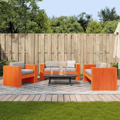 Veta 4 - Person Wood Patio Dining Set with