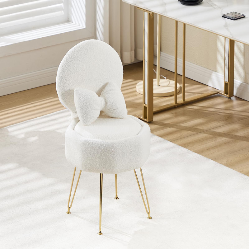 Upholstered Dining Chair, White