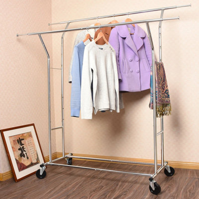 Niccolino 42'' Steel Rolling Clothing Rack
