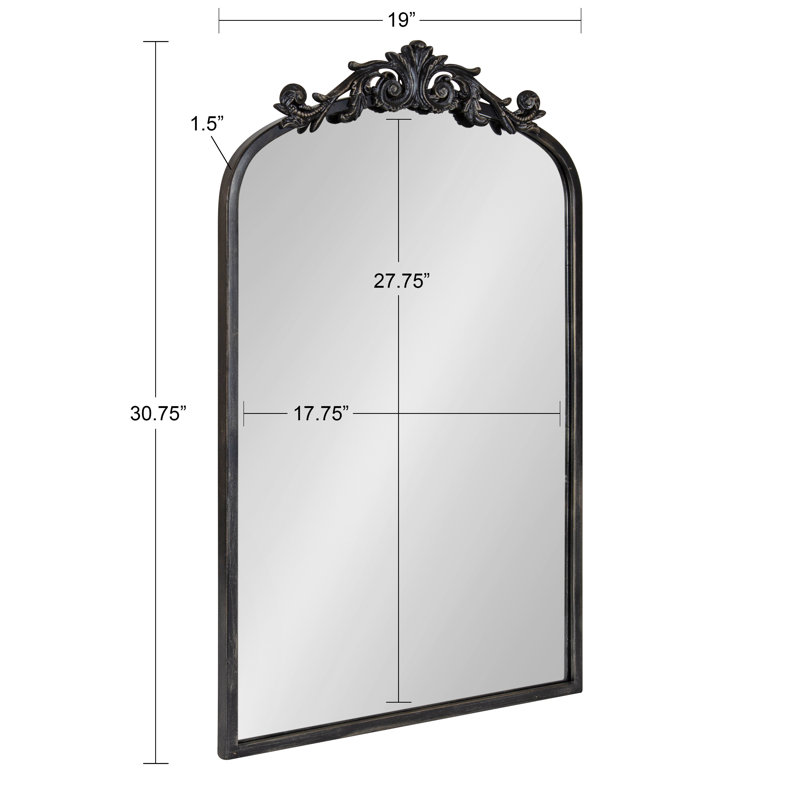Miroir décoratif Anglo Arendahl, Noir, 30,75 po x 19 po
