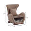 Chaises d'appoint avec rangement, chaise moderne en polyester brun pour la maison