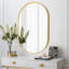 Miroir ovale en métal doré de 20 po x 28 po (miroir inclus seulement)-1358312806-1358312804