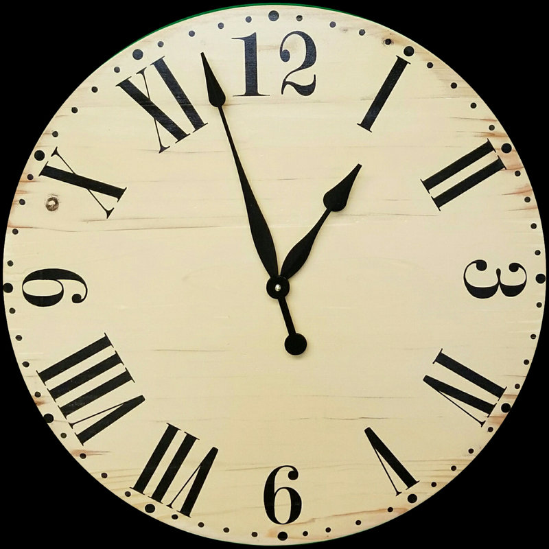 Horloge murale surdimensionnée campagne Truesdell, H 24 po x l 24 po x P 1,5 po