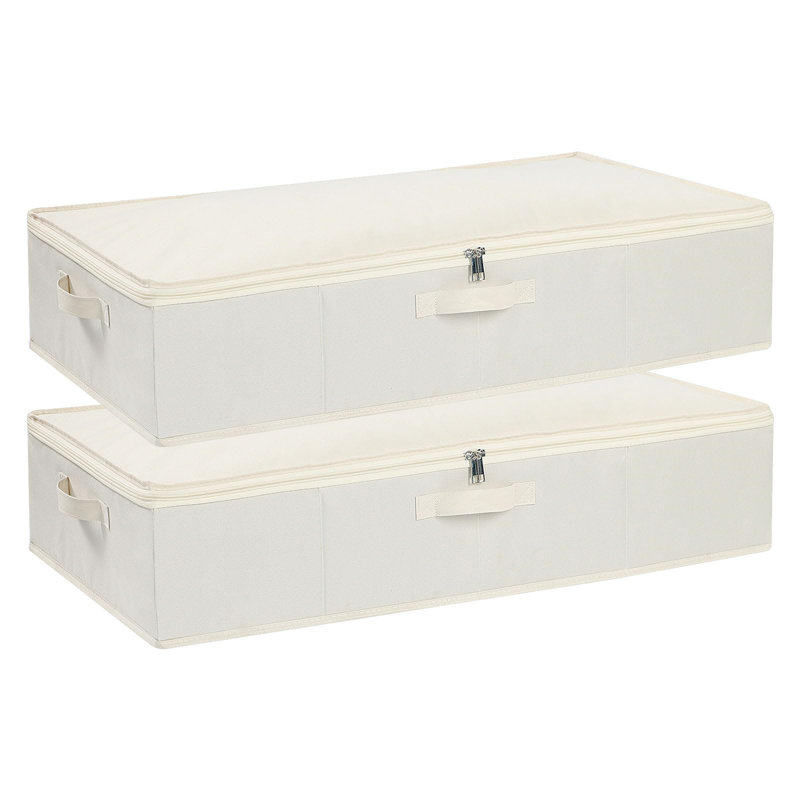 Ebern Designs Fabric Underbed Storage, Beige