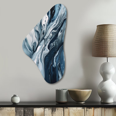 Horizon - art mural asymétrique abstrait en forme de Boomerang