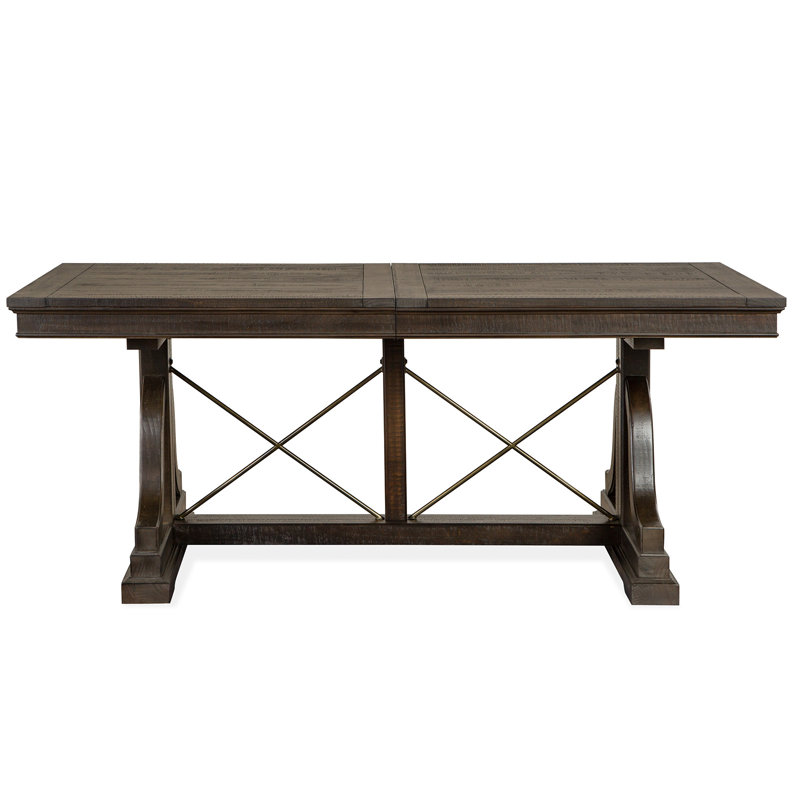 Ariyal Extendable Pine Solid Wood Base Dining Table