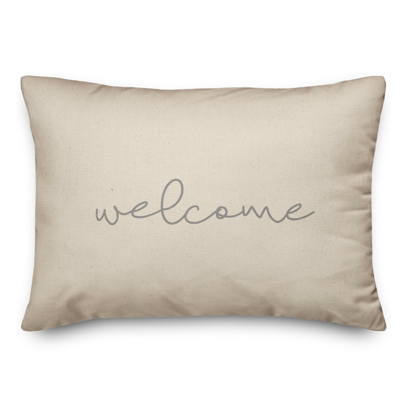 Housse de coussin rectangulaire et insert Welcome