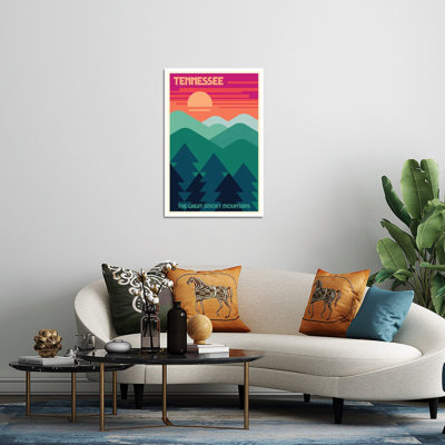 Affiche de voyage rétro du Tennessee par Jim Zahniser - impression sans cadre