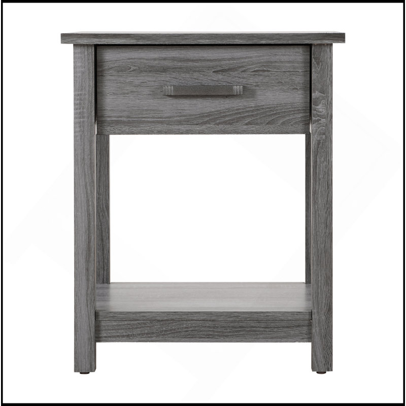 Chic Contemporary Nightstand, Gray