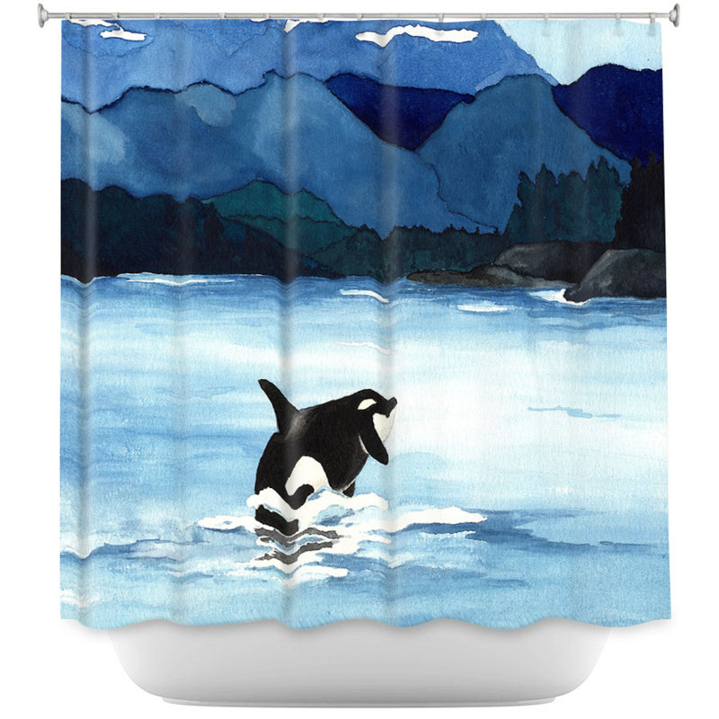 Rideau de douche simple orca beach