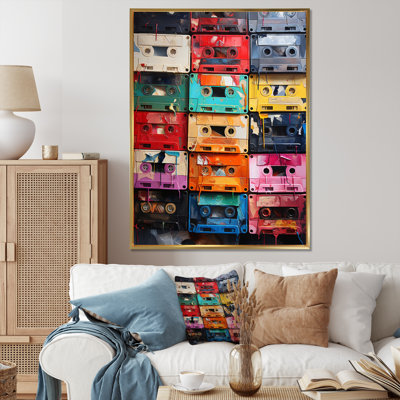 Varenna Cassette Tapes Unwound Secrets II, reproduction d'art sur toile