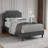 Saylah Set of 2 Upholstered Platform Bed, Tufted Adjustable Headboard, Noise-Free Support,  for Guest Rooms & Two Bed Room Setups-1403572029