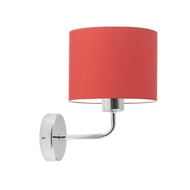 Atlin Armed Sconce, Chrome, Red