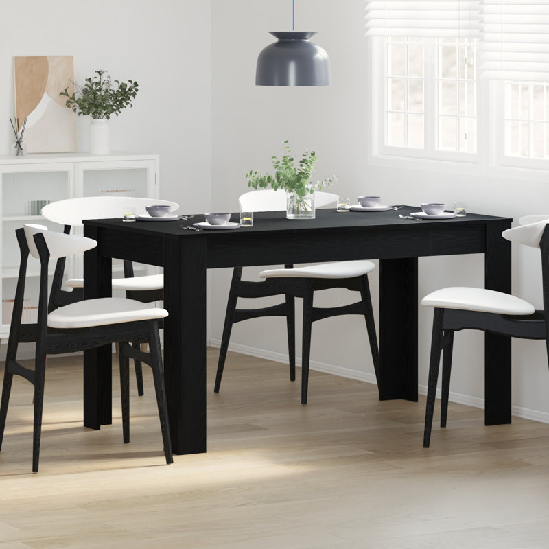 Gille Dining Table, Black Oak, Black Oak
