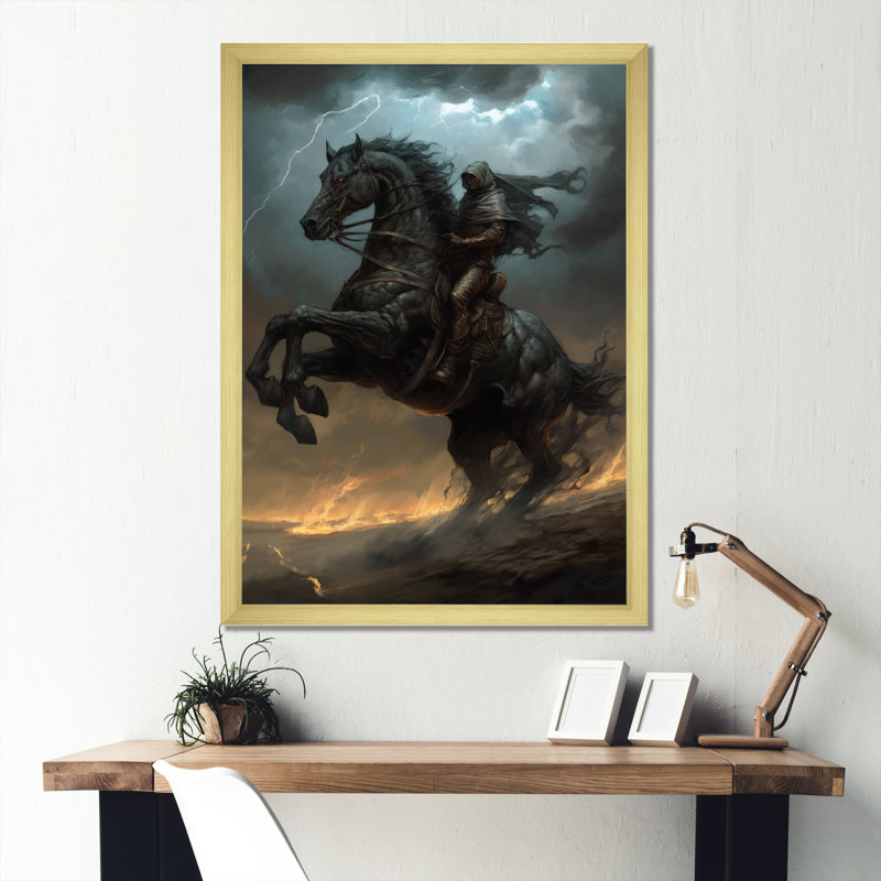 Impression sur toile fantaisie, Demon Rider, reproduction d'art foncé - Demon Rider, H 40 po x l 30 po x P 1,5 po