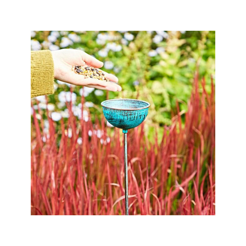 Iron Garden Statue, Blue, 96.5 cm H x 10.5 cm W x 10.5 cm D