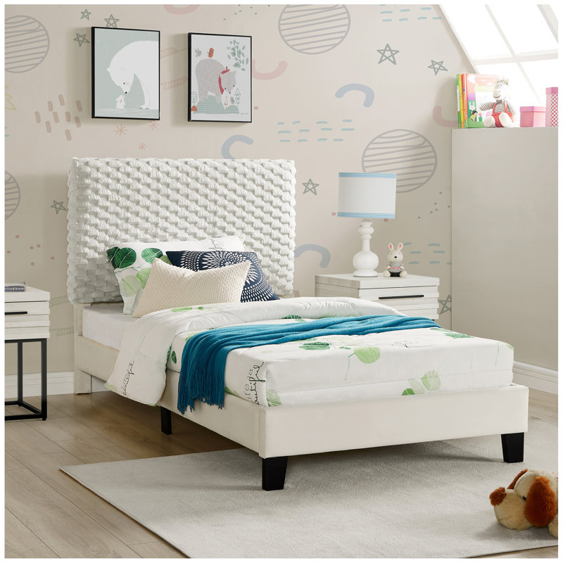 Lit plateforme tapissier Findlay, Lit simple